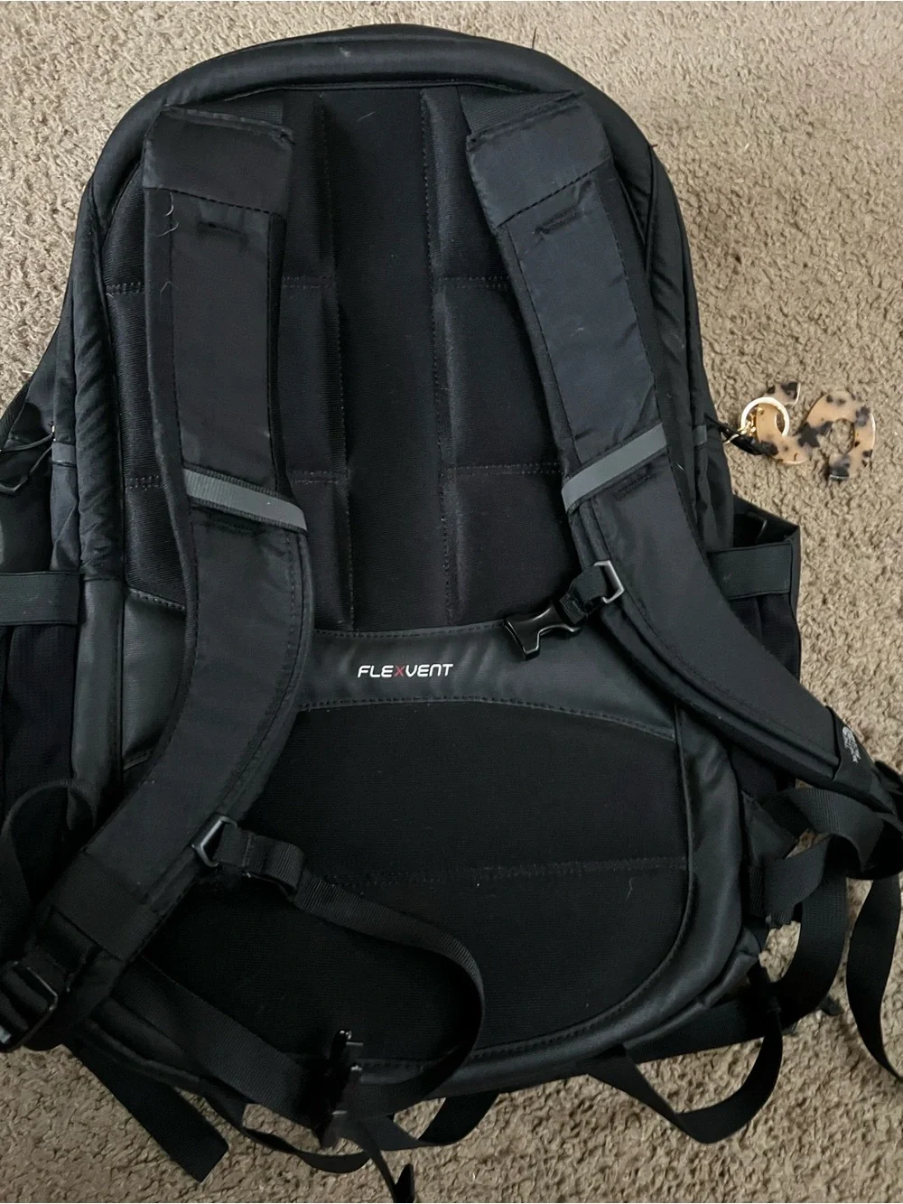 The North Face Black Backpack with Rose Gold Accents - Picture 3 of 6